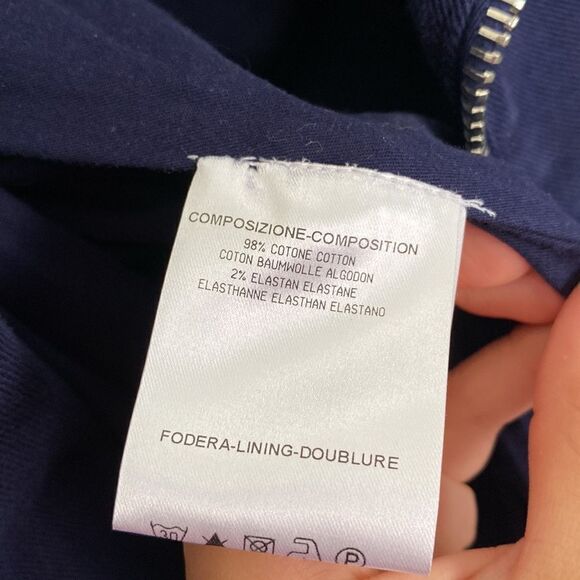 MCQ Alexander McQueen Navy Blue Biker Jacket - Picture 6 of 12